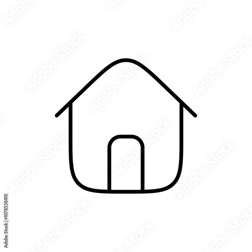 House icon Outline vector for web ui