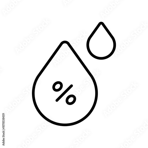 Humidity icon Outline vector for web ui