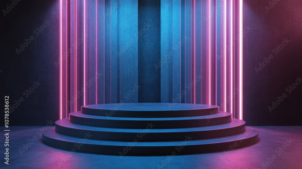 Create a stylish rendering of an empty podium with gigapixel high fidelity Create a stylish rendering of an empty podium with gigapixel high fidelity