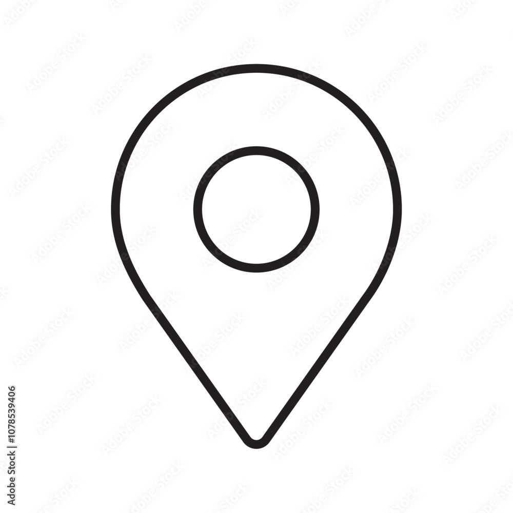 Location pin icon Outline vector for web ui Location pin icon Outline vector for web ui