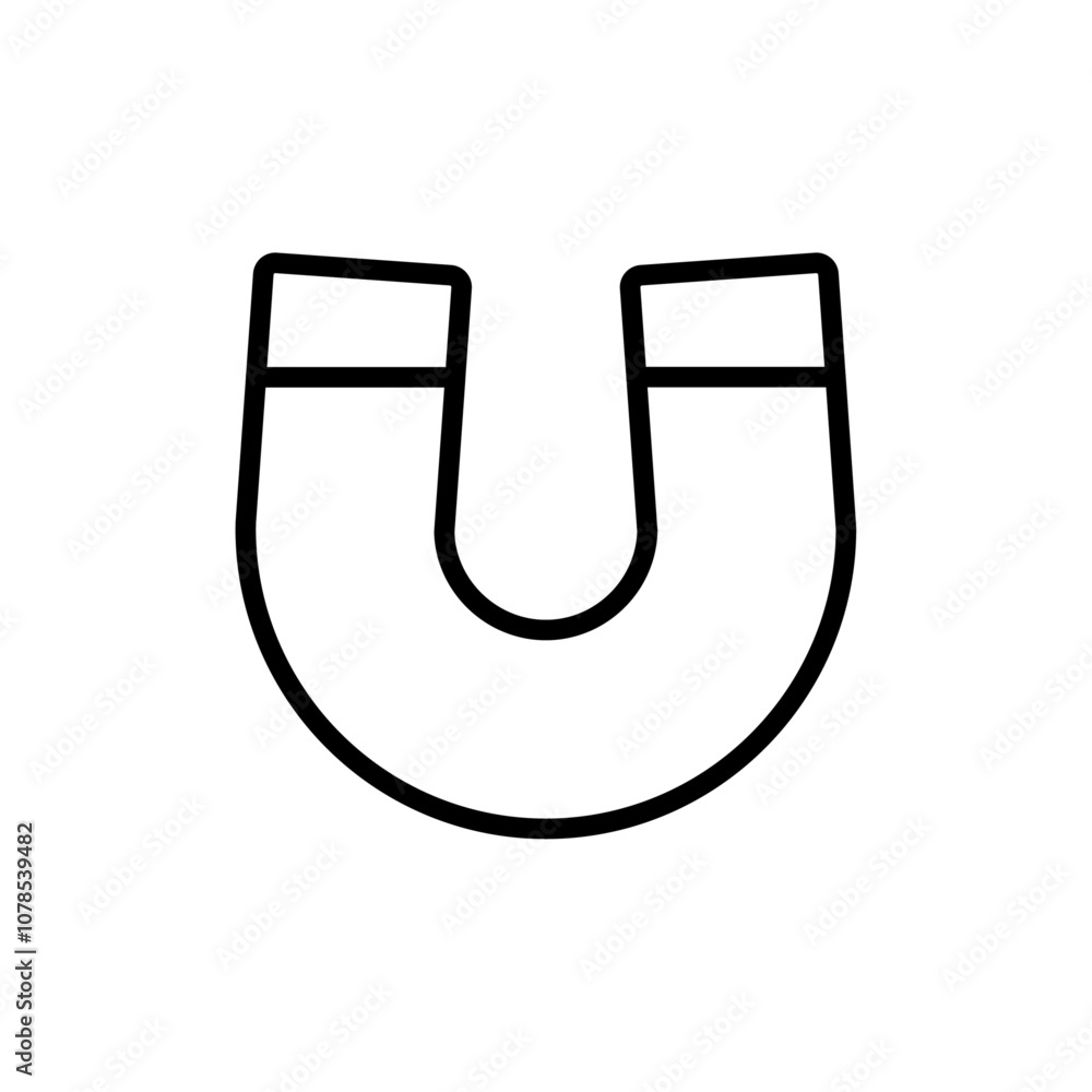 Magnet icon Outline vector for web ui Magnet icon Outline vector for web ui