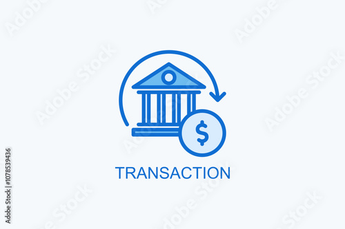 Transaction Vector Icon Or Logo Illustration