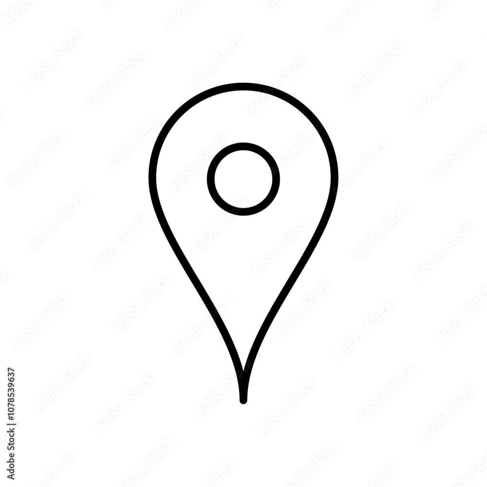 Map pin icon Outline vector for web ui Map pin icon Outline vector for web ui