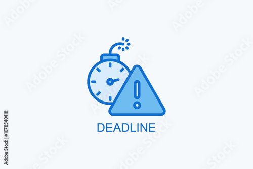 Deadline Vector Icon Or Logo Illustration