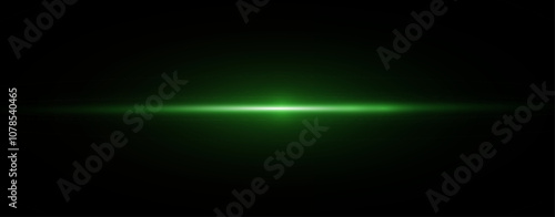 Light green reflection lines, neon lighting in blue colors. Bright light lens. Police light effects, line. Shiny stars, sparks on a black background. Vector blue light effect