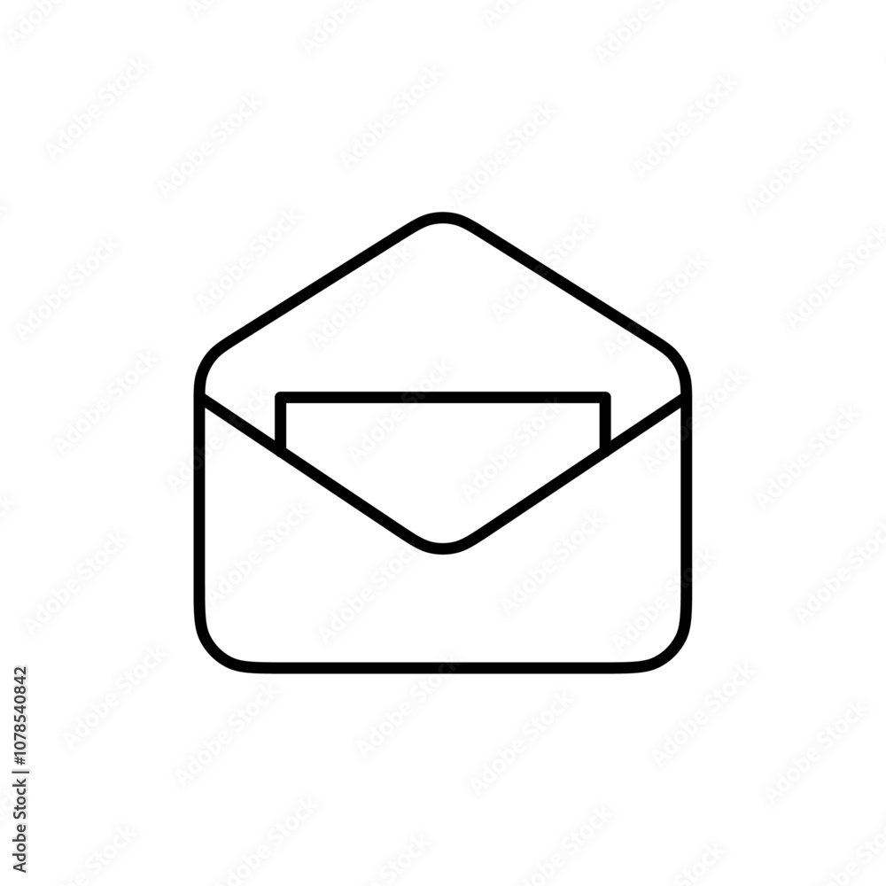 Open envelope icon Outline vector for web ui Open envelope icon Outline vector for web ui