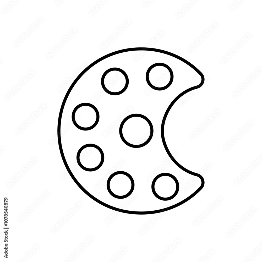 Palette icon Outline vector for web ui Palette icon Outline vector for web ui