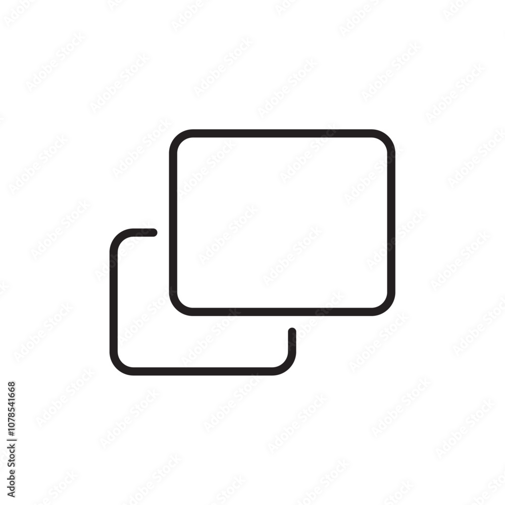 Pop up icon Outline vector for web ui Pop up icon Outline vector for web ui