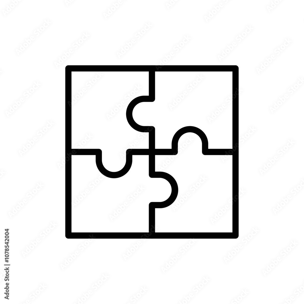 Puzzle Piece Icon Outline vector for web ui Puzzle Piece Icon Outline vector for web ui