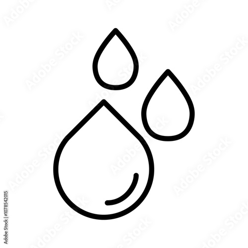 Raindrops icon Outline vector for web ui