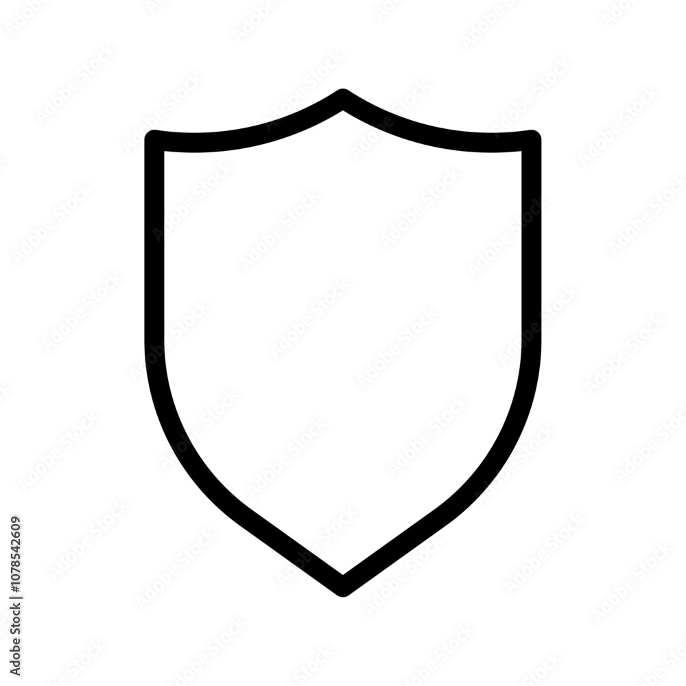 Shield icon Outline vector for web ui Shield icon Outline vector for web ui