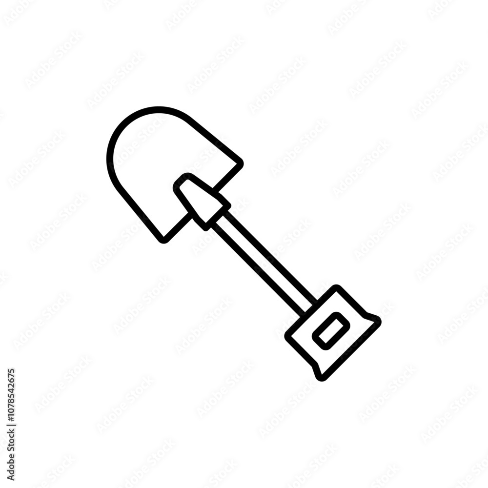 Shovel icon Outline vector for web ui Shovel icon Outline vector for web ui