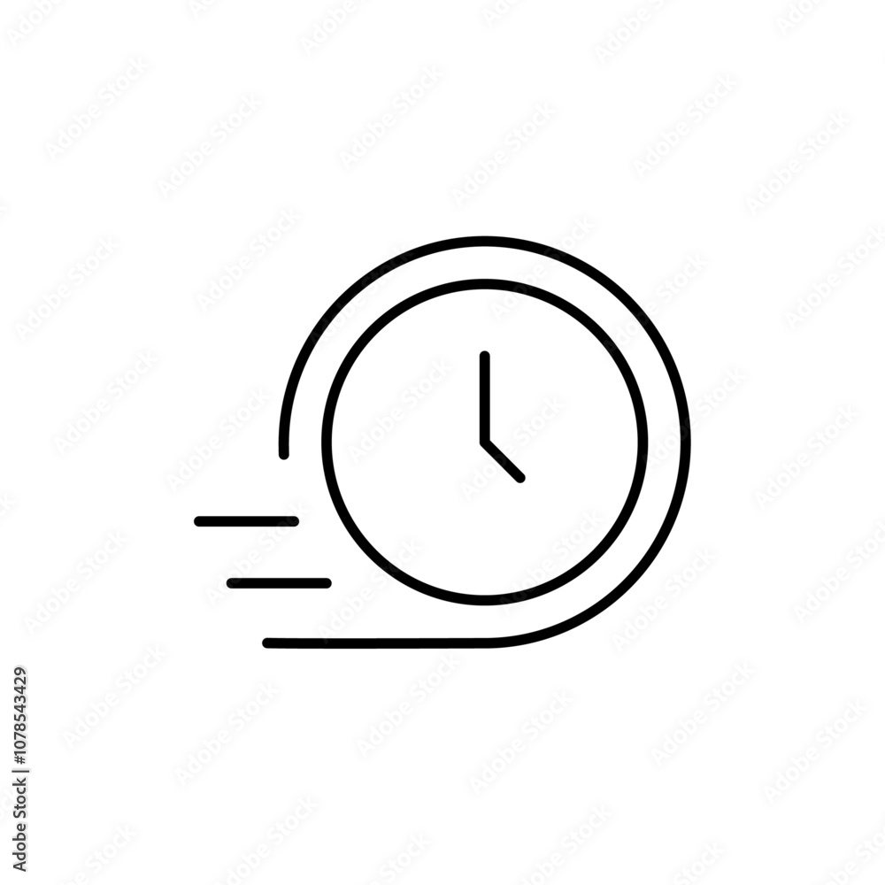 Time fast icon Outline vector for web ui Time fast icon Outline vector for web ui