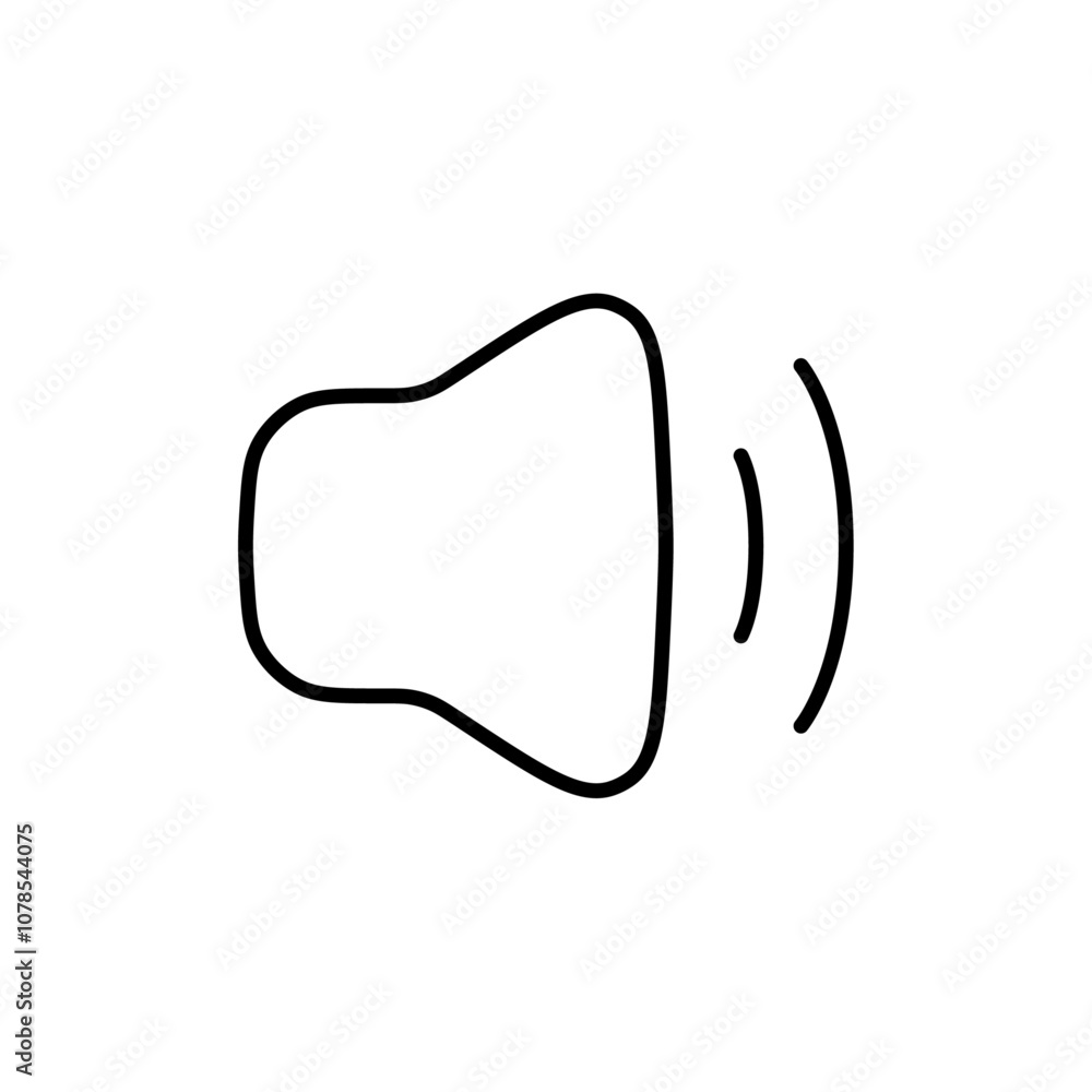 Volume icon Outline vector for web ui Volume icon Outline vector for web ui