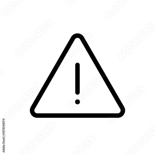 Warning Icon Outline vector for web ui