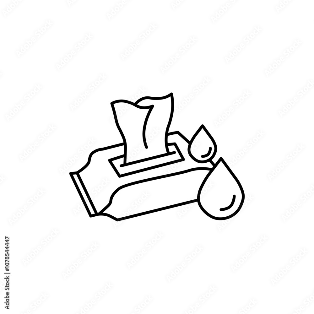 Wipes pack icon Outline vector for web ui Wipes pack icon Outline vector for web ui