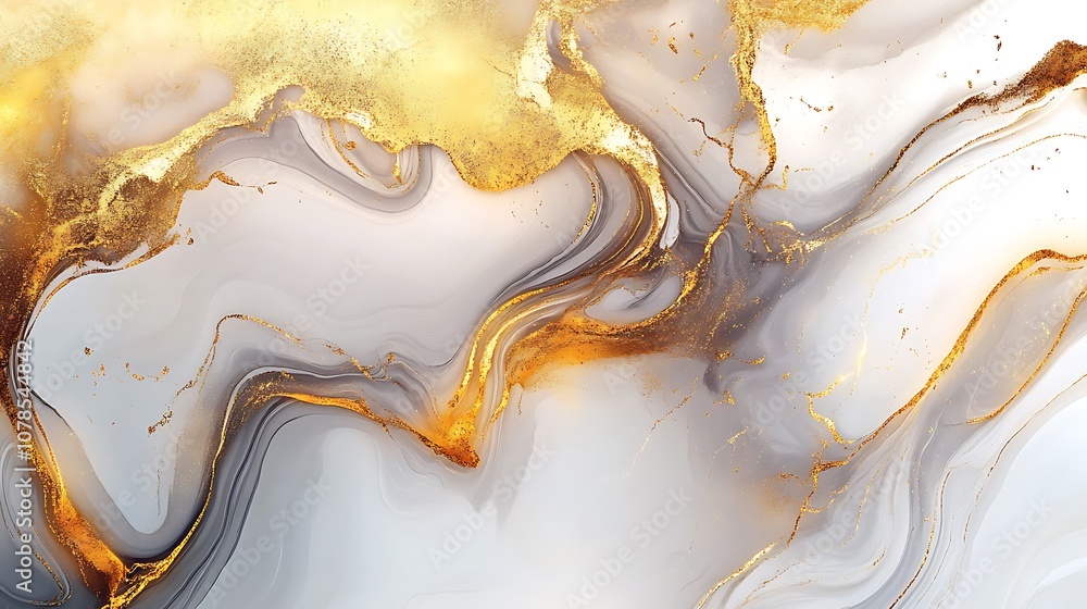 Abstract Liquid Gold Marble Art Abstract Liquid Gold Marble Art