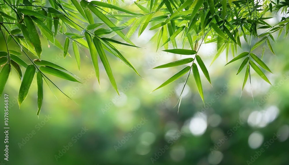 Obraz premium bamboo tree leaves nature background