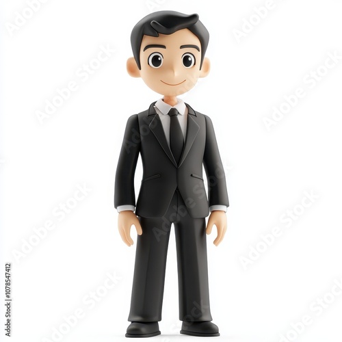 Businessman Character in Formal Attire Illustration