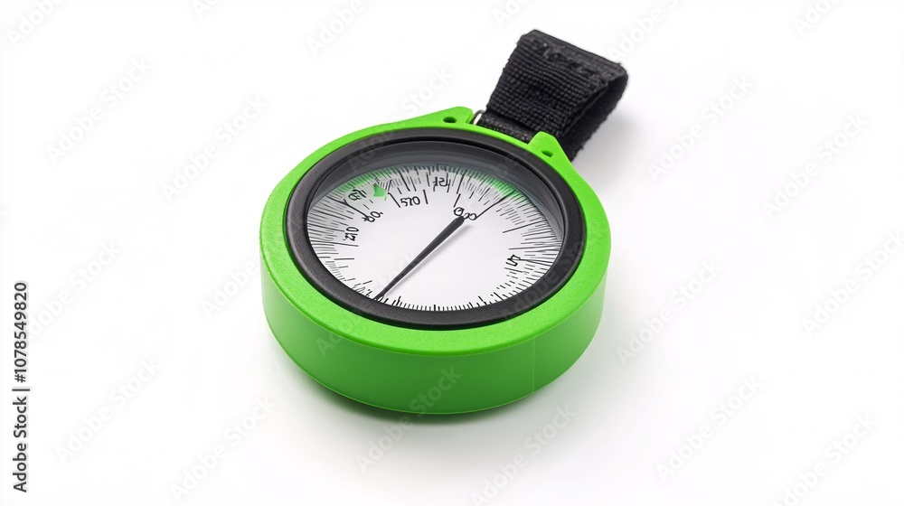 Lime Green Analog Measurement Device on White Background: Precision Portable Tool for Accurate Readings Lime Green Analog Measurement Device on White Background: Precision Portable Tool for Accurate Readings