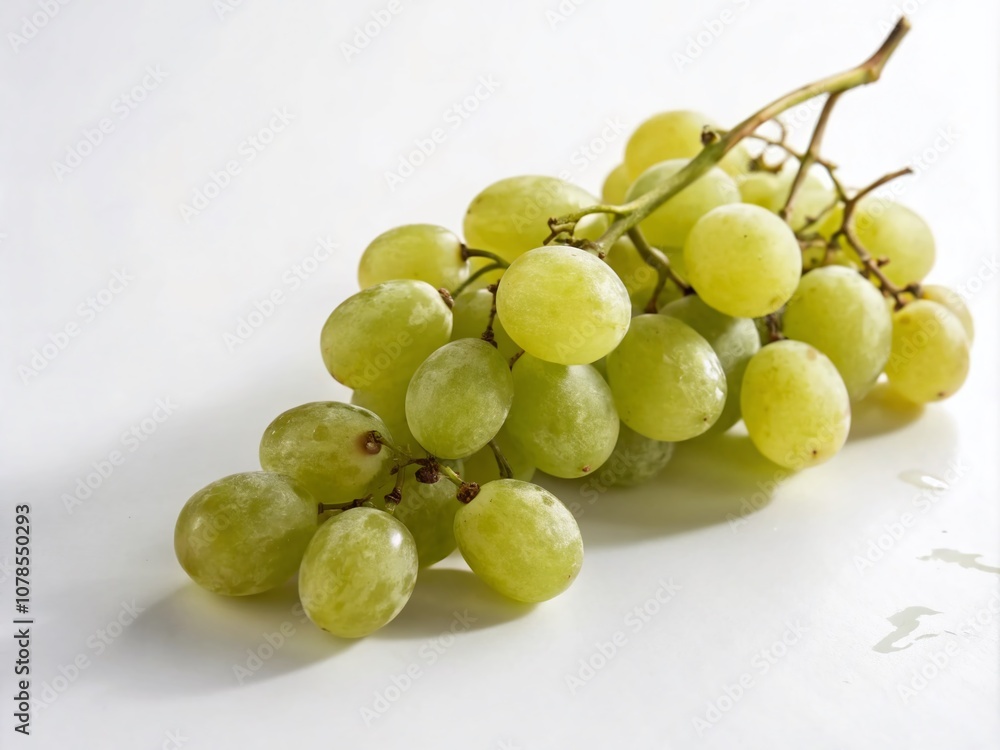 Minimalist Grape Photography: A Captivating Still Life of Fresh Grapes on a Simple White Background, Perfect for Food Blogs and Healthy Lifestyle Themes Minimalist Grape Photography: A Captivating Still Life of Fresh Grapes on a Simple White Background, Perfect for Food Blogs and Healthy Lifestyle Themes