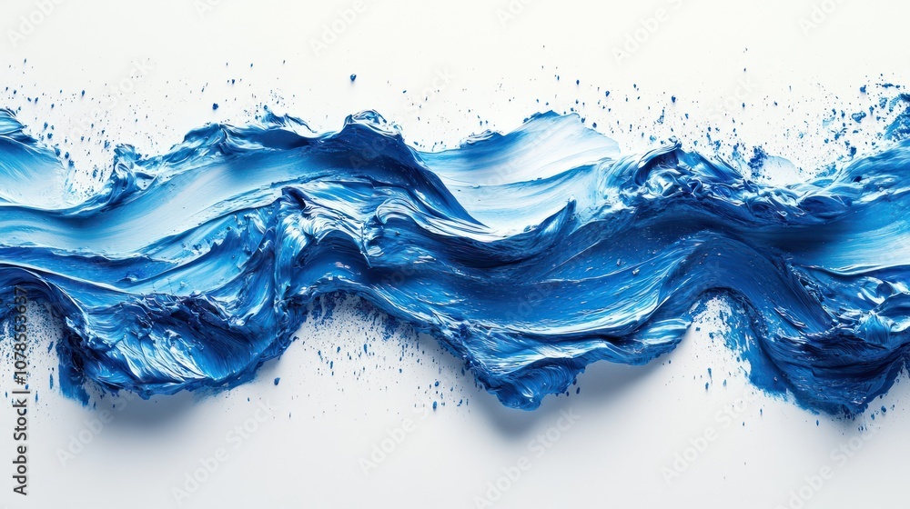 Abstract blue wave-like pattern on white background. Abstract blue wave-like pattern on white background.