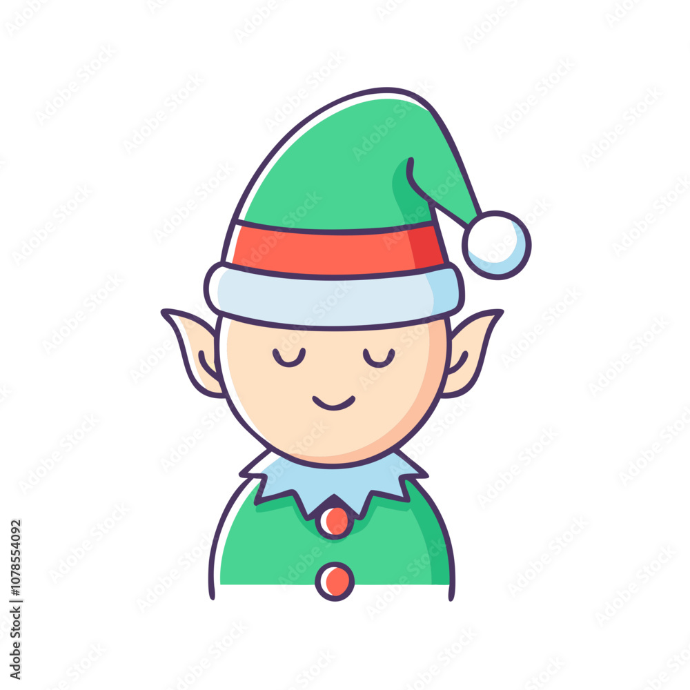 elf vector art, flat illustration elf icon elf vector art, flat illustration elf icon