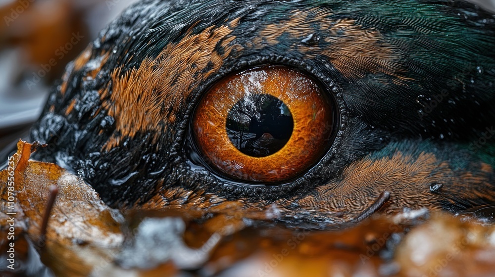Close-up of a Bird's Eye Close-up of a Bird's Eye