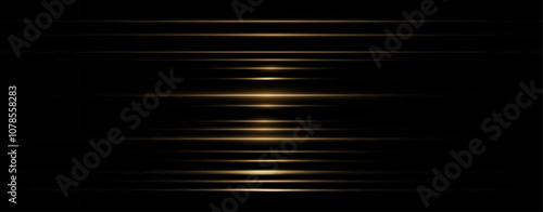 Light yellow reflection lines, neon lighting in blue colors. Bright light lens. Police light effects, line. Shiny stars, sparks on a black background. Vector blue light effect