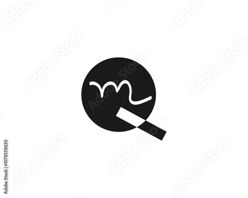 Creative MQ or QM logo design template