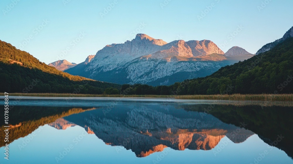 Obraz premium Mountain Reflection in Still Lake