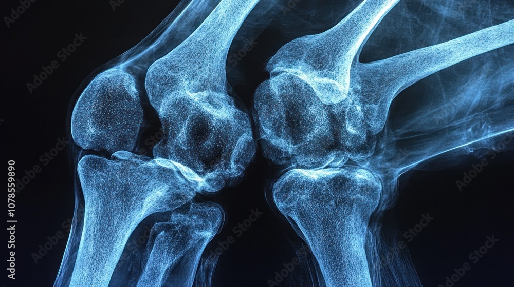 © Imam - X-ray image of human knees showing joint structure and health.