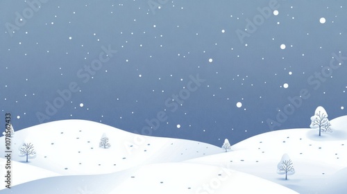 Beautiful winter outdoor illustration