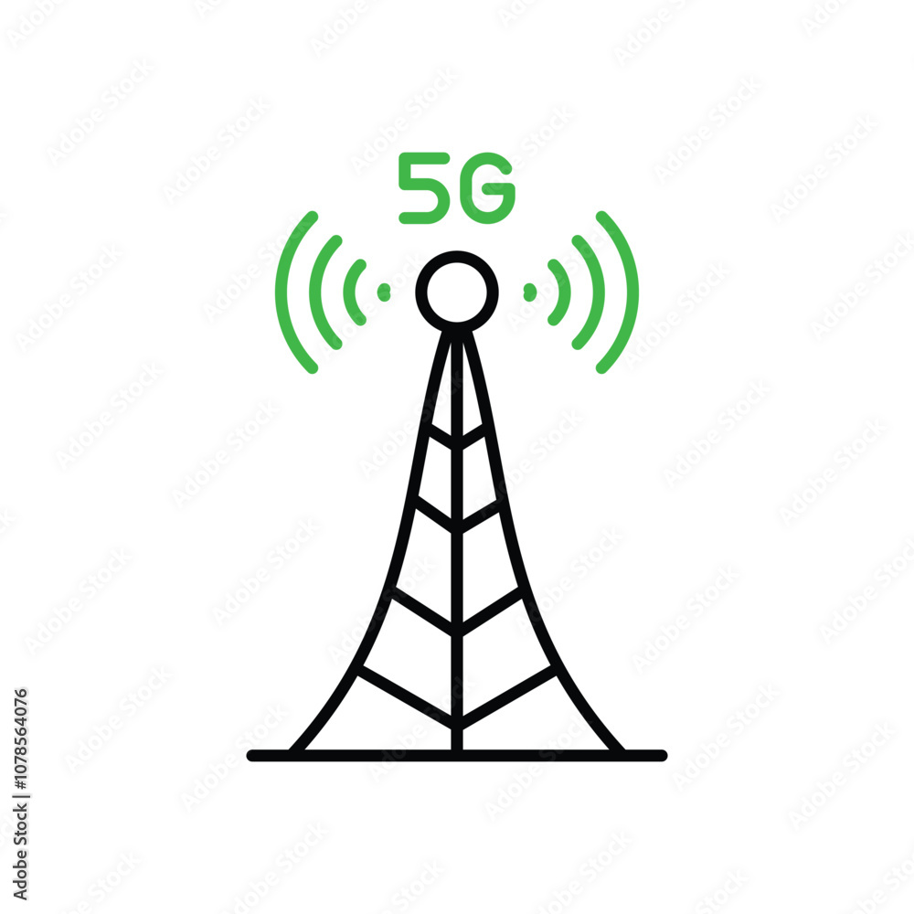 5g Network Tower vector icon 5g Network Tower vector icon