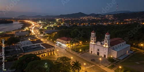 Nighttime Serenity in San Miguelito, Panama: Captivating Urban Landscapes and Vibrant Nightlife Under the Stars