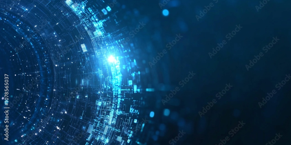 Abstract Blue Digital Technology Background Abstract Blue Digital Technology Background