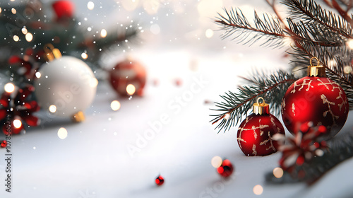 Christmas Decorations on Snow