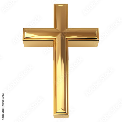 Cross made of gold clip art