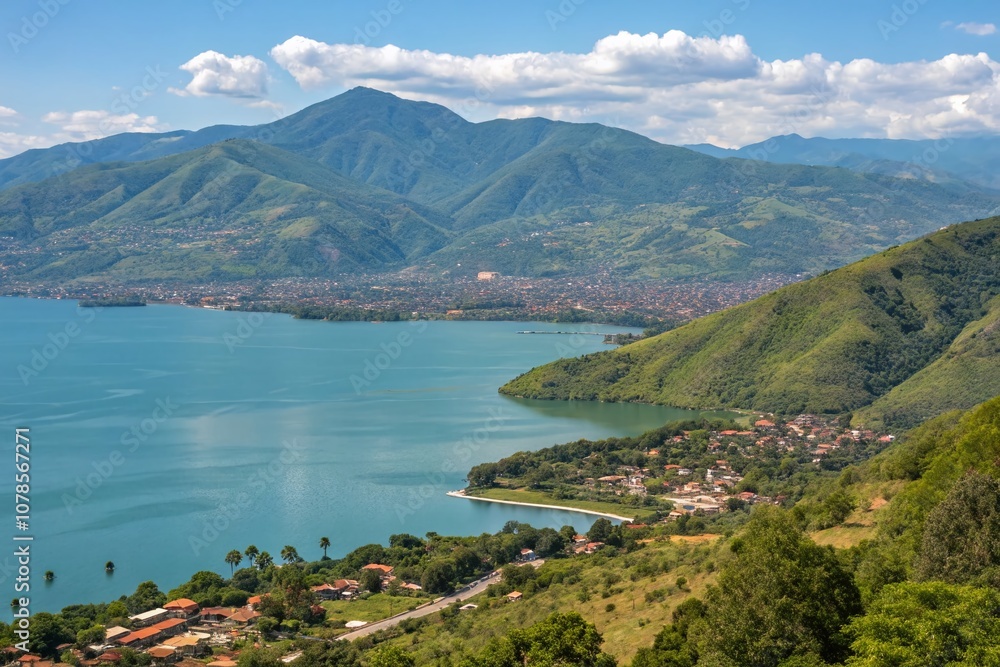 Panoramic View of Bujumbura, the Capital of Burundi, Showcasing Lake Tanganyika and Vibrant City Life Surrounded by Stunning Mountains and Lush Landscapes Panoramic View of Bujumbura, the Capital of Burundi, Showcasing Lake Tanganyika and Vibrant City Life Surrounded by Stunning Mountains and Lush Landscapes