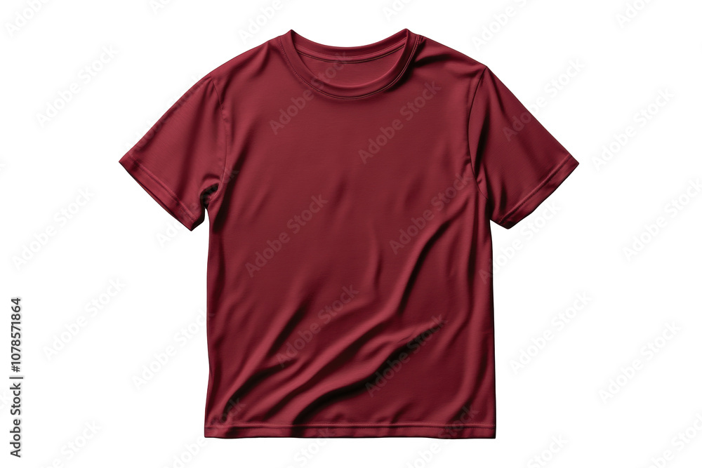 Maroon T-shirt on Transparent Background Maroon T-shirt on Transparent Background
