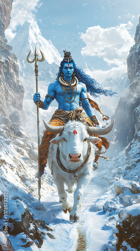 Shiva, phone wallpaper, the god of ceremonies, music, and the warding off of suffering and disease, as well as the warding off of evil. photo