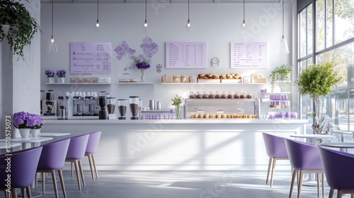 Purple Cafe Interior Design
