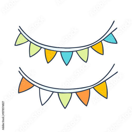 garland vector art,  flat illustration garland icon