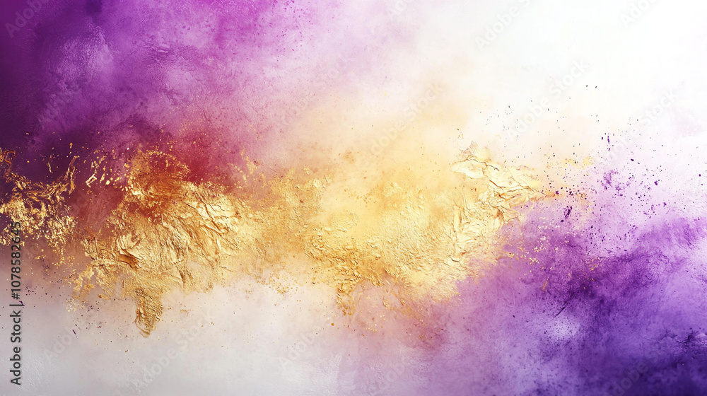 Fototapeta premium Abstract background stunning gradient fade from rich purple to gold, creating luxurious and vibrant abstract background. Perfect for artistic projects and designs