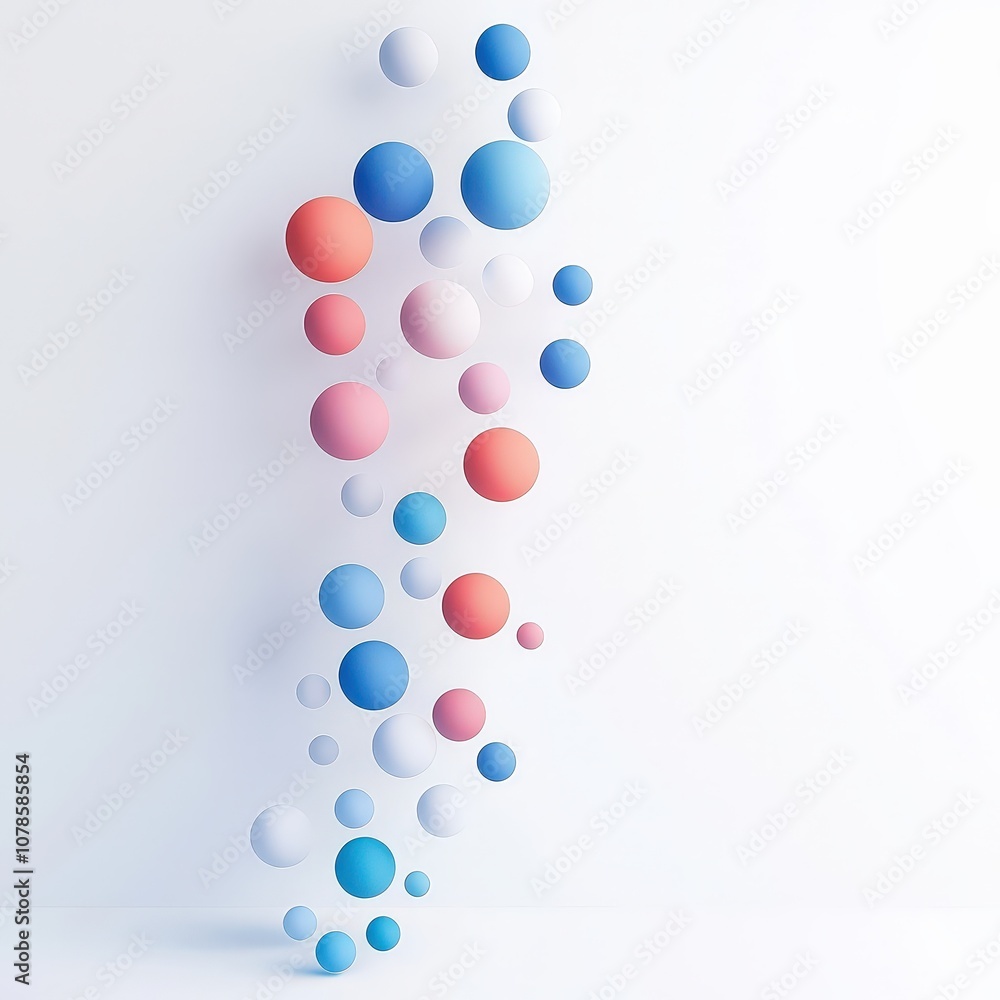 Colorful 3D Spheres on a White Background Colorful 3D Spheres on a White Background