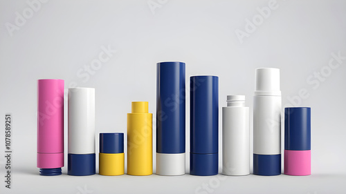 blue and white cosmetic product mockup