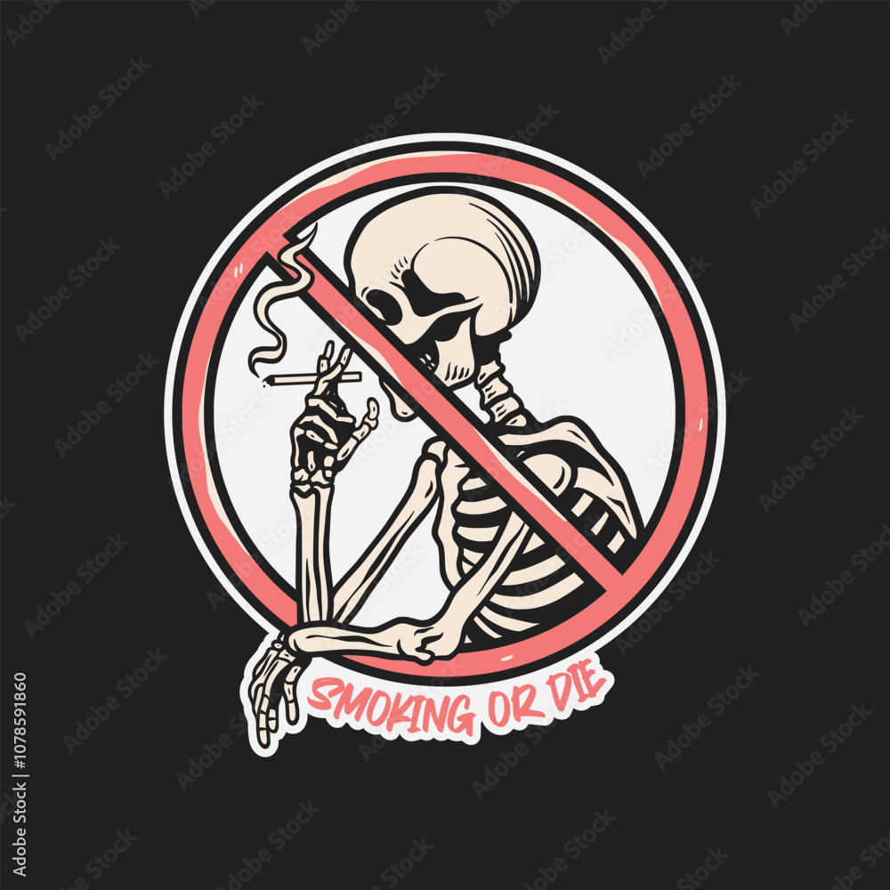 smoke or die logo design illustration smoke or die logo design illustration