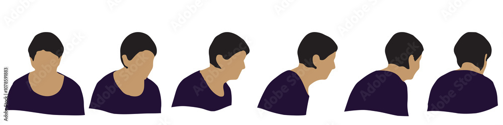Conceptual human head isolated on white background as abstract avatar as a set or collection banner for social design concept. Human closeup anonymous faces head shot for human character illustration Conceptual human head isolated on white background as abstract avatar as a set or collection banner for social design concept. Human closeup anonymous faces head shot for human character illustration