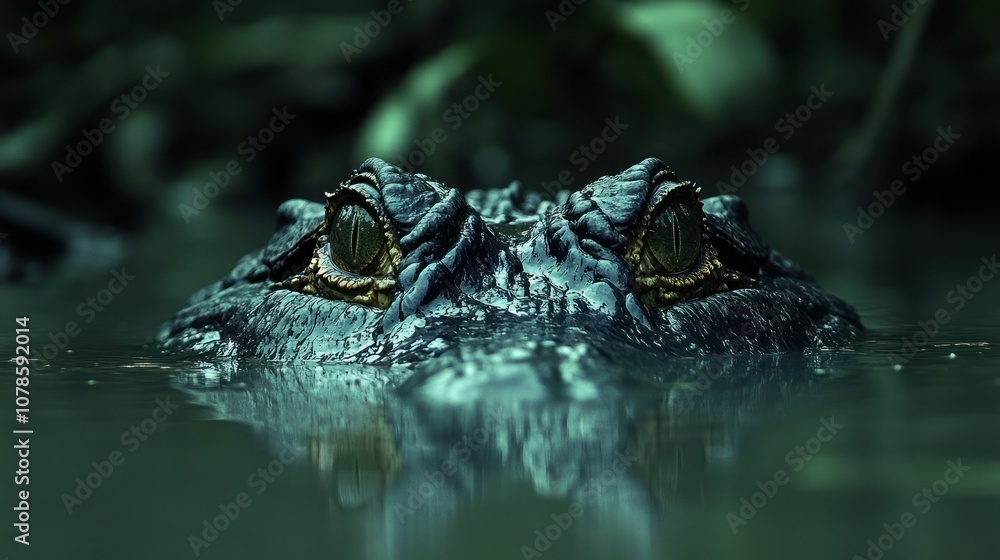 Fototapeta premium Close Up of an Alligator in the Water