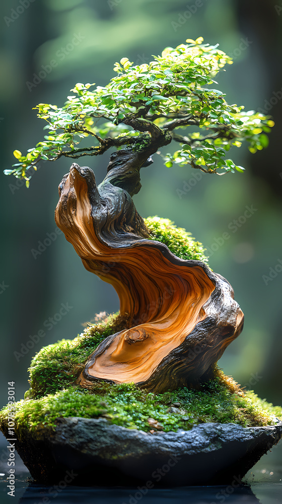 Fototapeta premium Bonsai,An arrangement of bonsai trees at different stages of development
